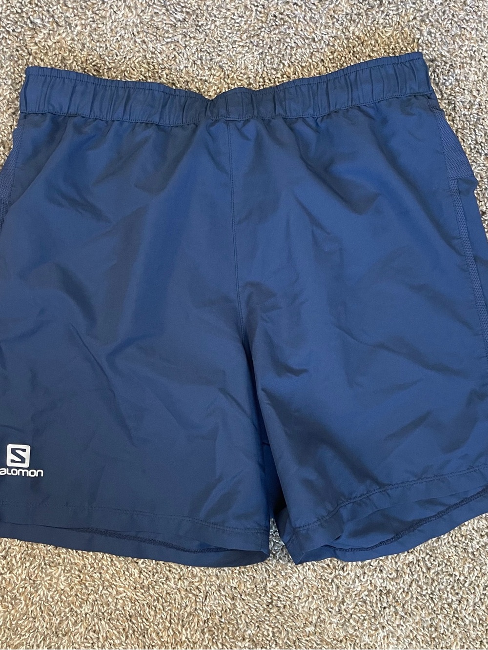 Salomon Men's Agile Running Shorts Navy Blue Size Medium 5.5” Athletic Gym
